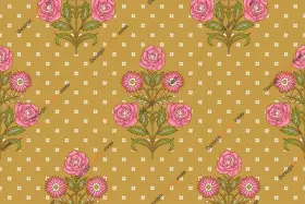Vintage Rose Bouquet Floral Textile Print