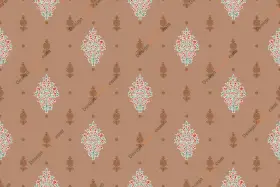 Mughal Inspired Floral Buta & Mini Motif Textile Print
