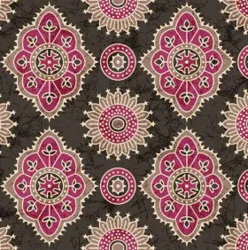 Mughal Inspired Floral Buta & Mini Motif Textile Print