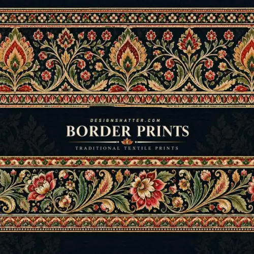 Border Print Designs: Traditional Borders, Patterns & Textile Applications Images