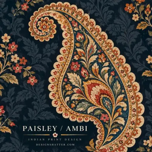 Paisley Print: Timeless Motifs in Indian Fashion & Textile Design Images