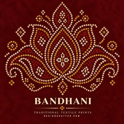 Bandhani Printing: History, Tie-Dye Process, Colours & Modern Textile Design Images