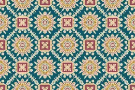 Ethnic Geometric Tile Textile Pattern Kit – Jaal , Buti & Border Pack
