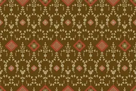 Mughal Floral Lattice Jaal Print