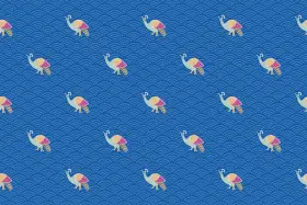 Bird Motif Wave Repeat