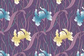 Art Nouveau Floral Vine Repeat