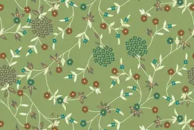 Indian Wildflower Scatter Floral Textile Pattern