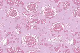 Monotone Floral Outline Repeat