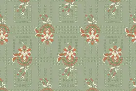 Olive Heritage Floral Jaal