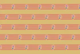 Floral Stripe Border Pattern