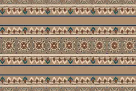 Traditional Floral Jaal & Border Seamless Textile Pattern Set