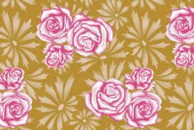 Rose Floral Seamless Textile Pattern