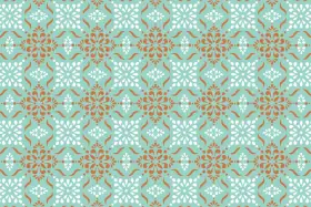 Aqua Floral Tile