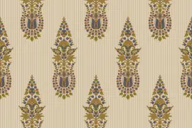 Ornamental Panel Stripe Print