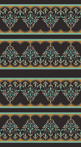 Ornamental Mughal Jaal Border Print