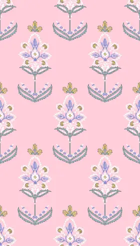 Symmetrical Floral  Print