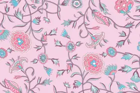 Vintage Floral Textile Pattern Kit – Jaal , Buti , Border & Dupatta Pack