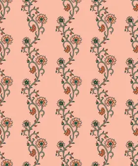 Diagonal Floral Vine Seamless Print