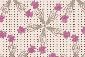 Floral with Polka Dot Background