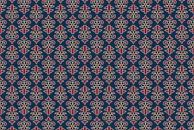 Dabu Style Geometric Repeat Textile Pattern