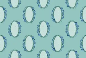 Floral Border Placement Print