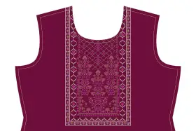 Ethnic Kurti Front Yoke Panel Design