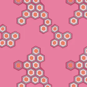 Pink Hexa Motif
