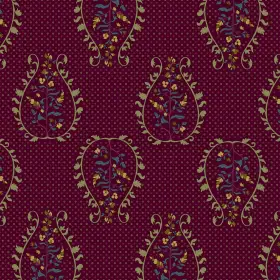 Royal Mughal Tropical Buta Border Print