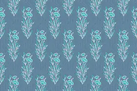 Vertical Floral Placement Print