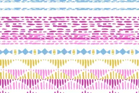 Abstract Tribal Stripe Border Textile Pattern