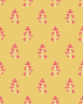 Yellow Folk Floral