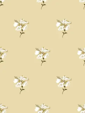 Minimal Hibiscus Floral Placement Print