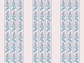 Botanical Vertical Stripe Border Print