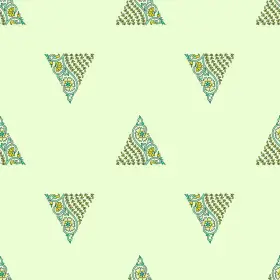 Ethnic Paisley Corner Motif Print