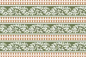 Decorative Floral Border Textile Pattern