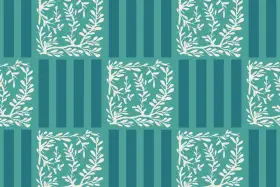 Leaf Frame Stripe Fusion Print