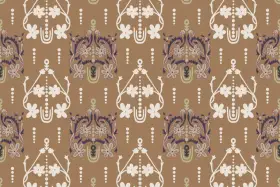 Ornamental Floral Panel Print