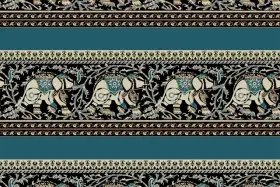 Rajasthani Elephant Border Print