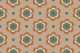Bagru Floral Butti Seamless Textile Pattern