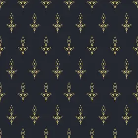 Golden Mughal Buti Seamless Print