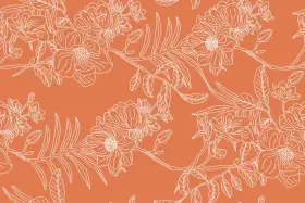 Large Floral Outline Pattern