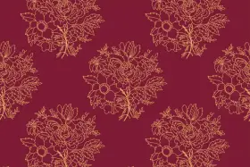 Elegant Floral Outline Textile Pattern Kit – Buti & Border Pack