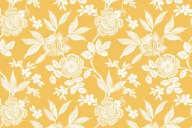 Vintage Floral Outline Seamless Pattern