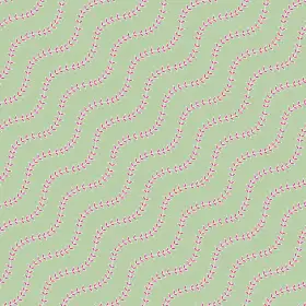 Flowing Leafy Vine Zigzag Print