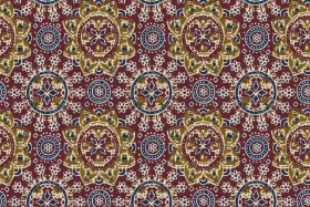 Ajrakh Mandala Floral Seamless Textile Pattern