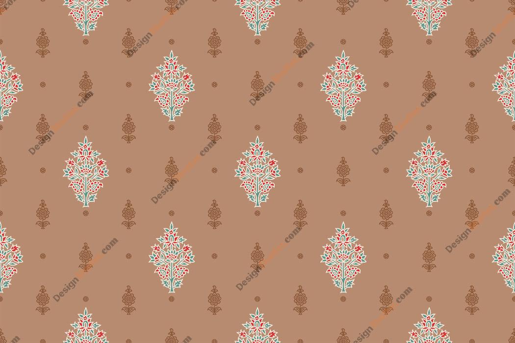 Madhubani textile print design
