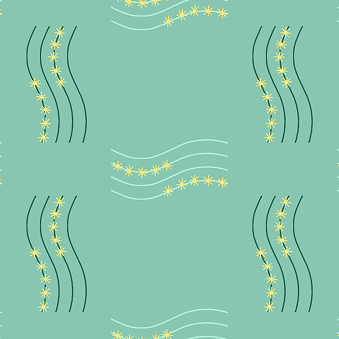 Wavy Curved ZigZag Lines Design