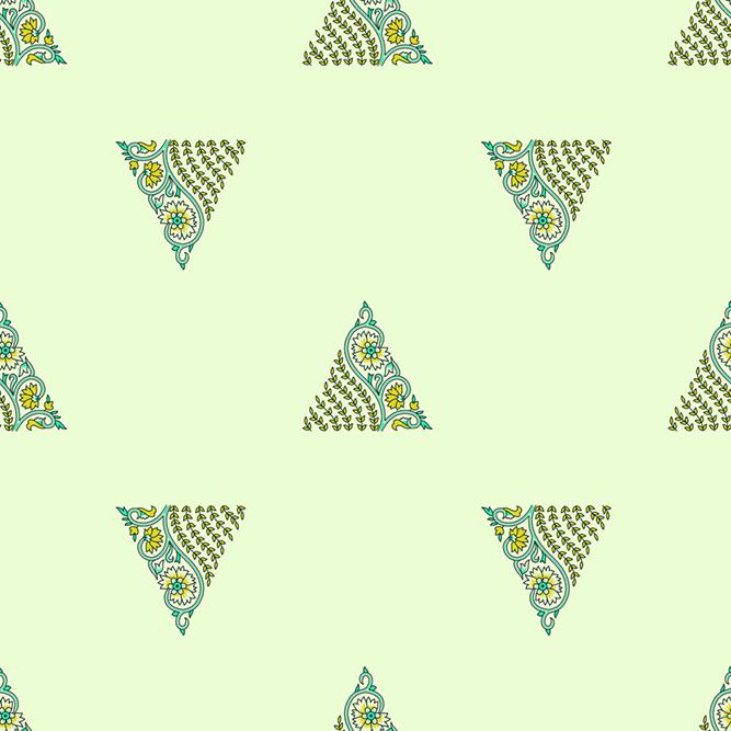 Floral Triangle shape Design