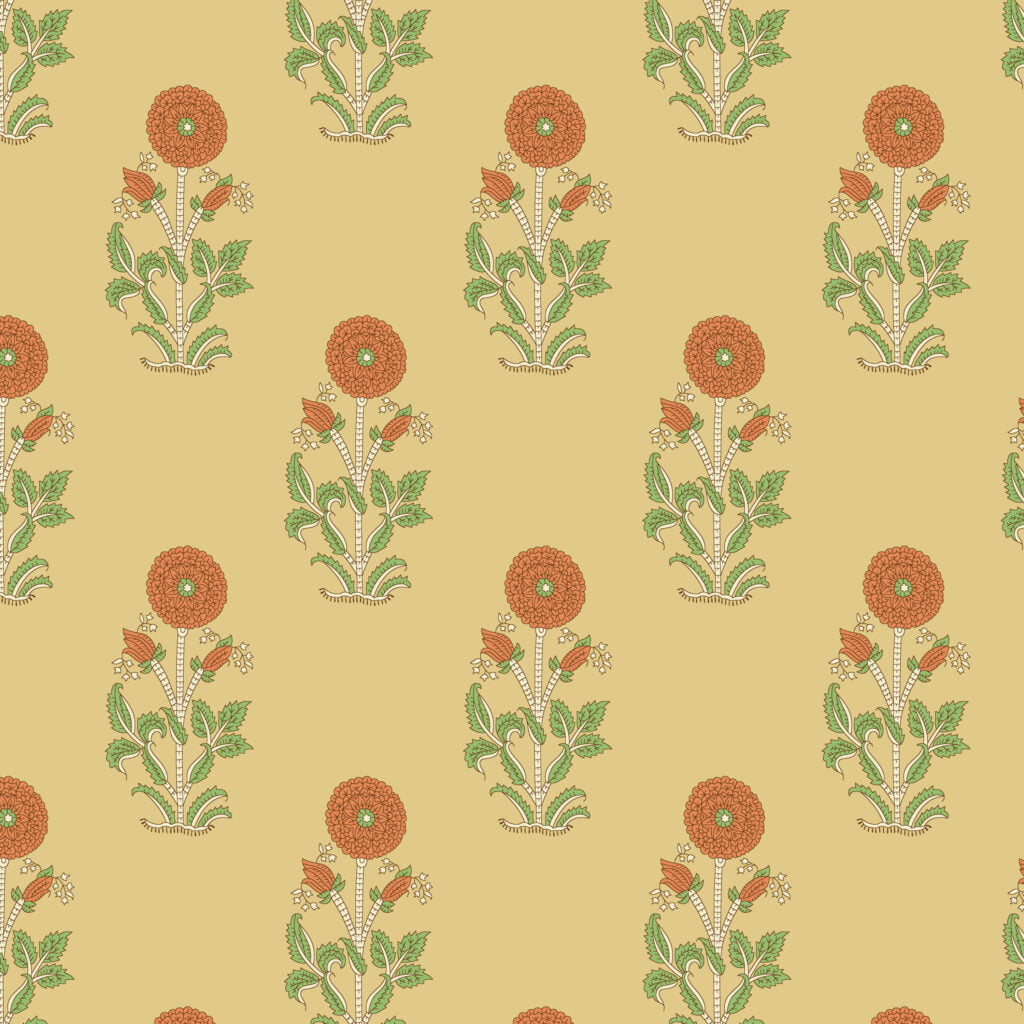 Jaipuri hand block floral Buta Design