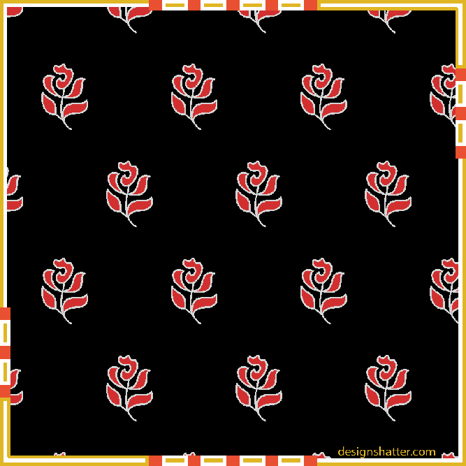 Domestic textiles print small buti